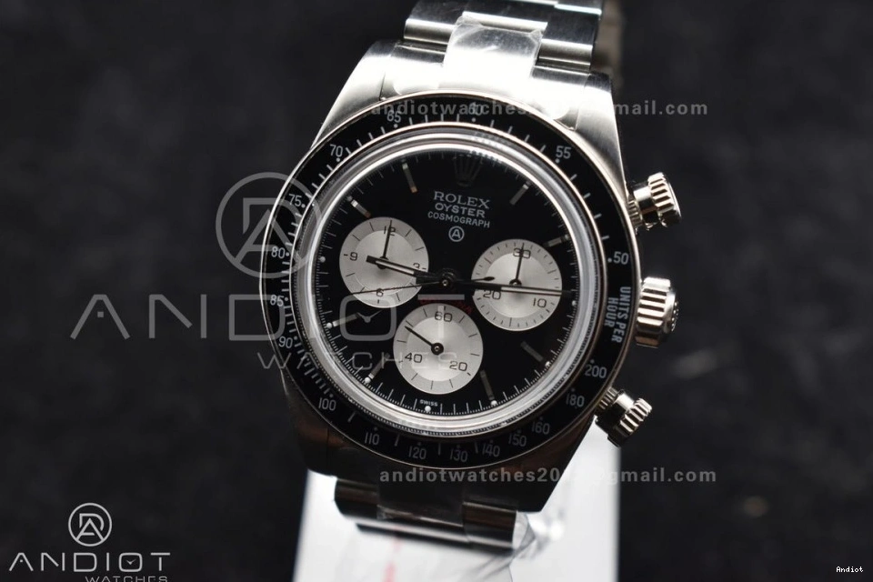 Black Daytona Bracelet A7750 on SS Best White Dial SS ADGF Edition 0405